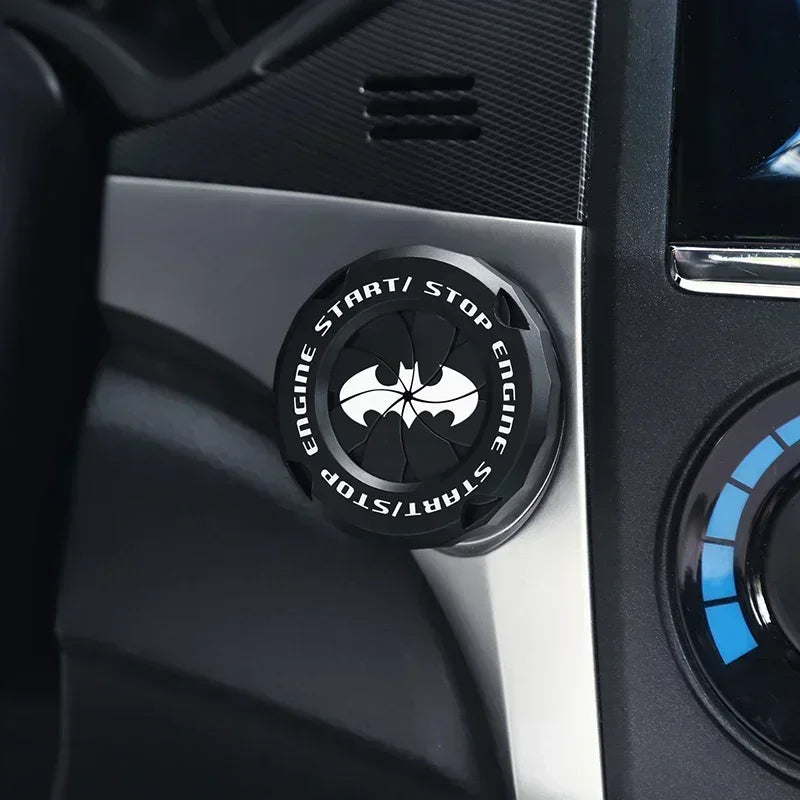 Car One-touch Start Stop Button Cover Decorative Ring Creative Knob Ignition Switch Modified Universal Printed Protective Cover