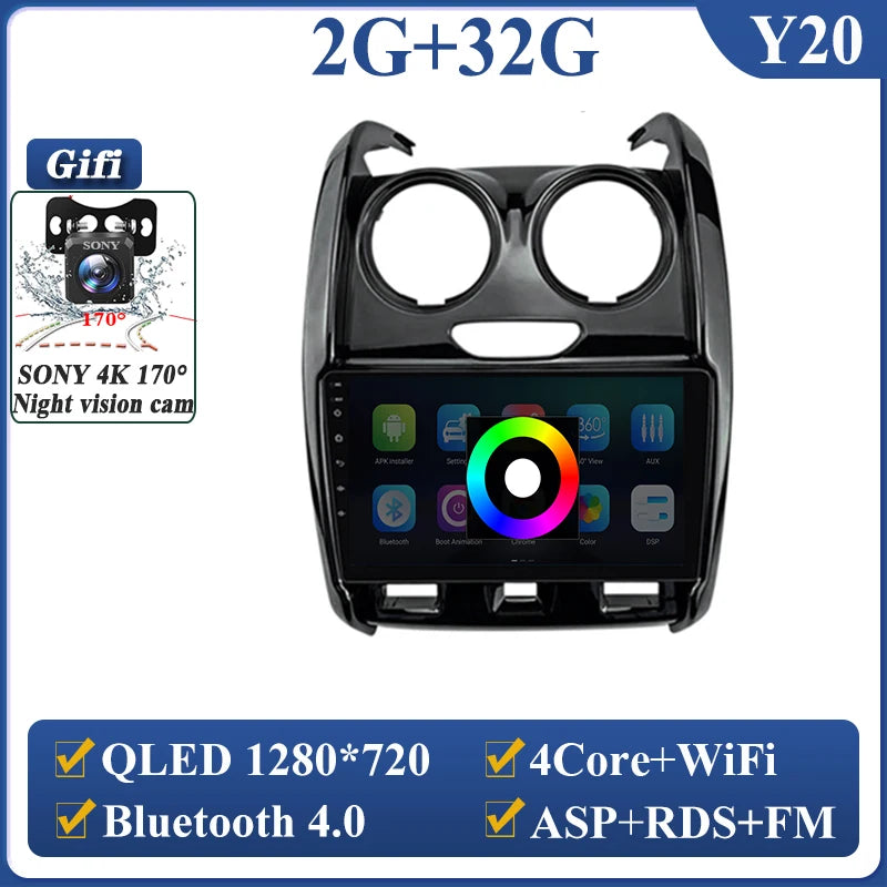Android Auto For Renault Duster D 2015 2016 2017 2018 2019 2020 Lada Largus 2021 Car Radio Multimedia Player Stereo Navigation