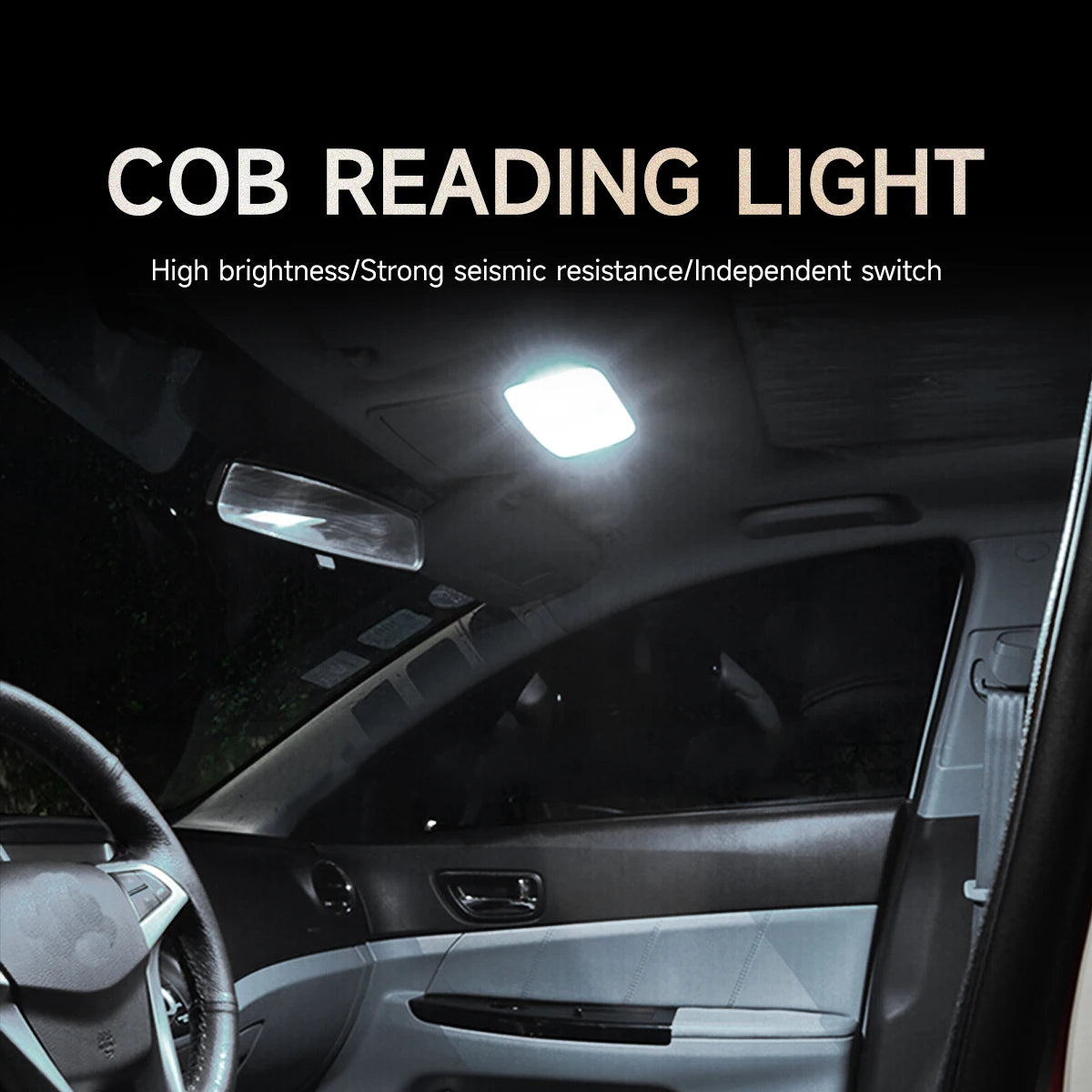 12-24V LED Car Interior Lighting Reading Night Strip Light Interior Light Ceiling Lamp with On Off Switch for Van Lorry Truck