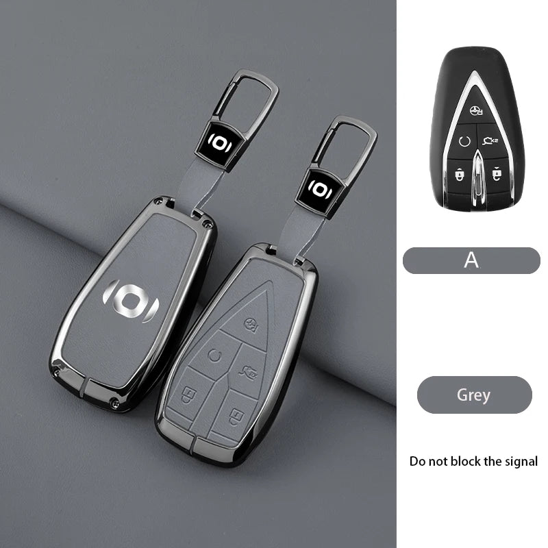 Zinc Alloy For Changan Qiyuan A05 Key Sleeve Q05 A07 Full Package A06 Shell E07 Buckle Simple Alcantara Auto Interior Accessorie