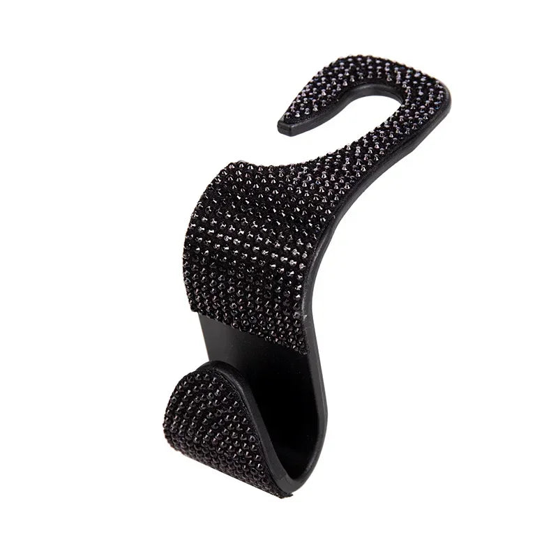 Multifunction Portable Rhinestone Car Seat Back Hook Headrest Storage Holder Hanging Bag Organizer Auto Interior Accessories