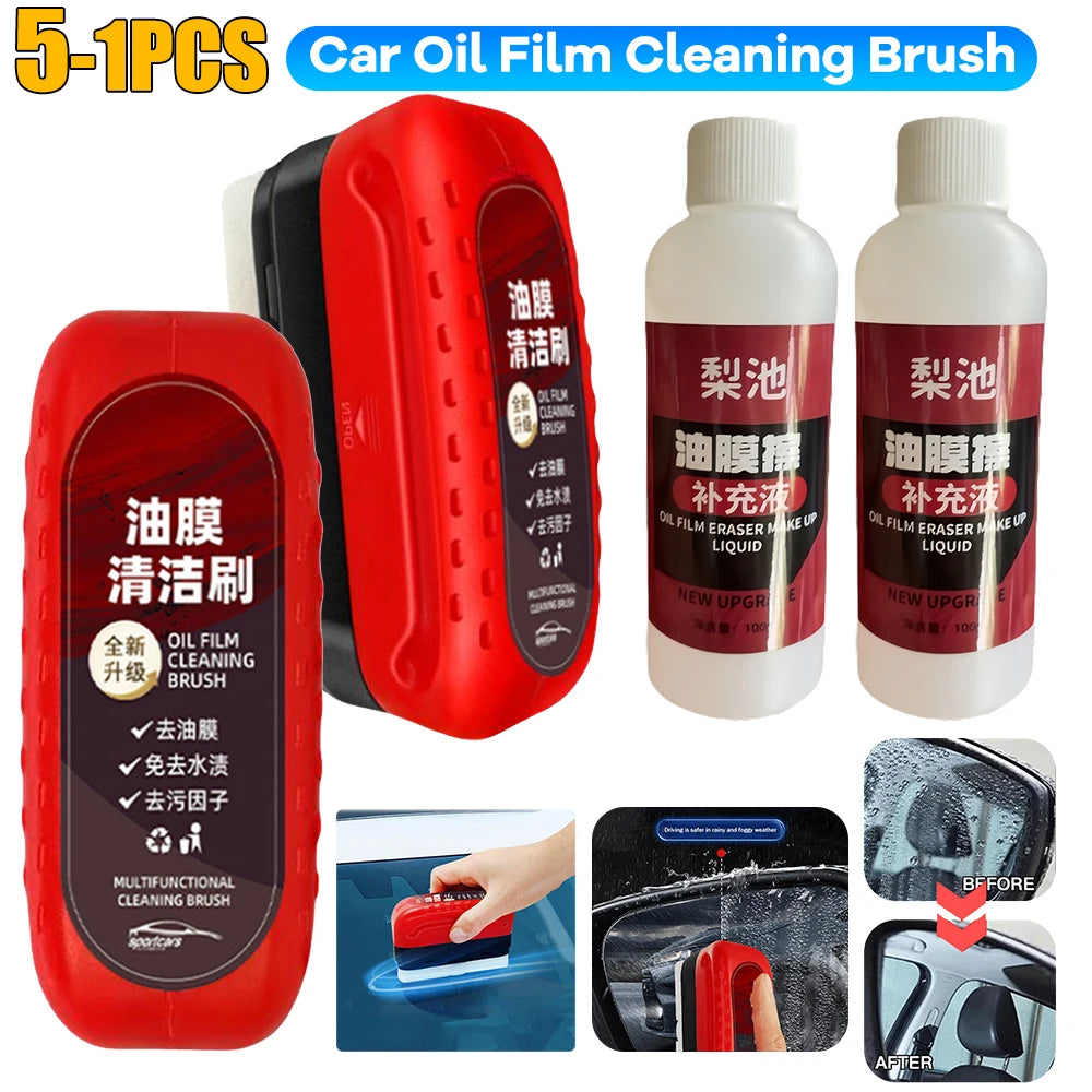 120ml Car Glass Oil Film Remover Glass Polishing Compound Windshield Cleaner Car Glass Polishing Clear Window Auto Detailing