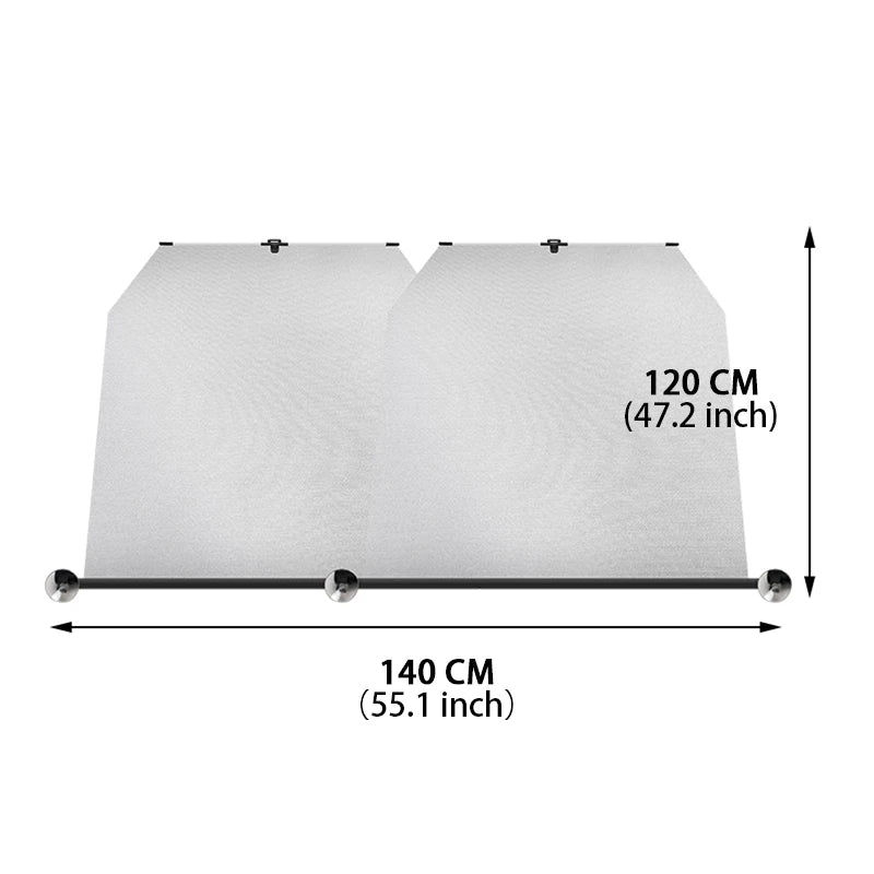 SEAMETAL Telescopic Car Curtains Summer Windshield Sun Protection Cover 72cm-140cm Adjustable Width Sun Shade Privacy Curtains