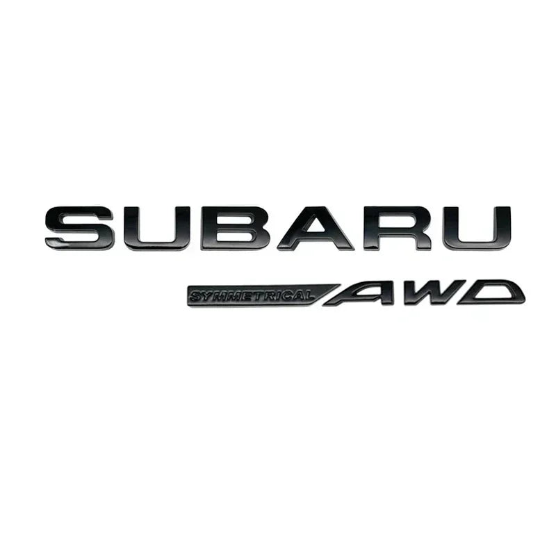 Car Rear Trunk Metal Emblem Stickers Auto Body Badge for Subaru BRZ SYMMETRICAL AWD Logo Tribeca XV STI Forester Impreza