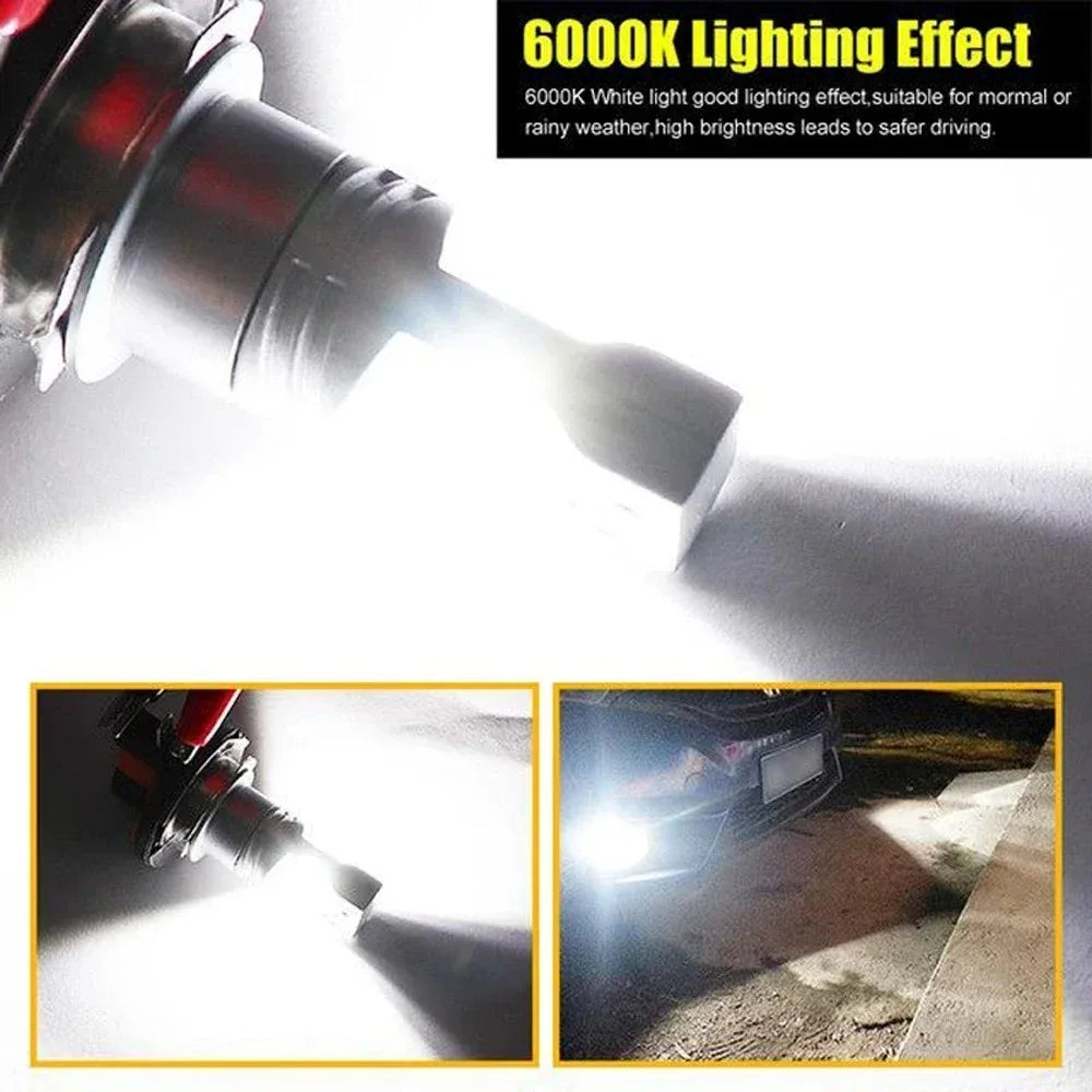 2Pcs H15 LED Bulb Headlight 3570 CSP Car Fog Light High Beam Day Driving Running Light 12V 6000K White Auto Lamp for VW Audi BMW