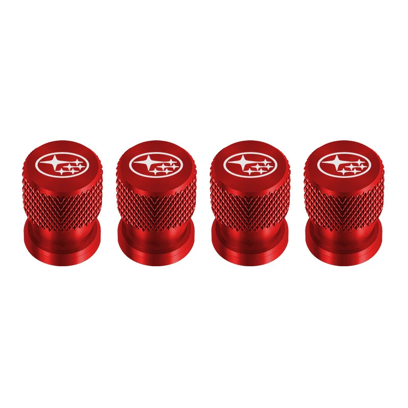 4pcs Metal Car Tire Valve Cap Car Tyre Air Stems Cover For SUBARU Forester Impreza Legacy Outback WRX STI BRZ XV Car Accessories