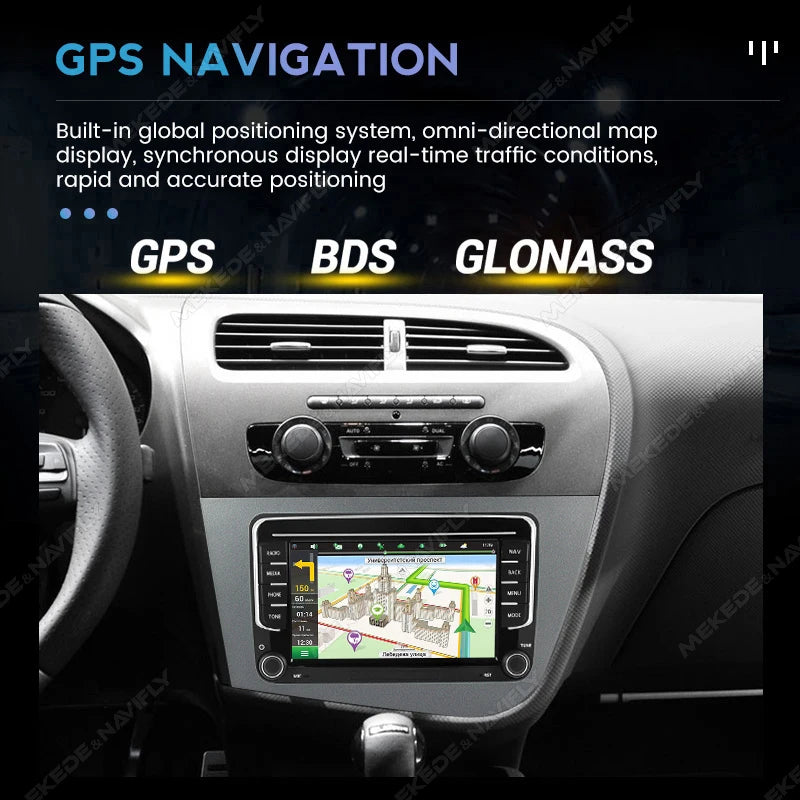Carplay Android Auto Car Radio for Seat Leon 2 MK2 2005 2006 2007 2008 2009 2010 2011 2012 Multimedia Video Player GPS BT Stereo