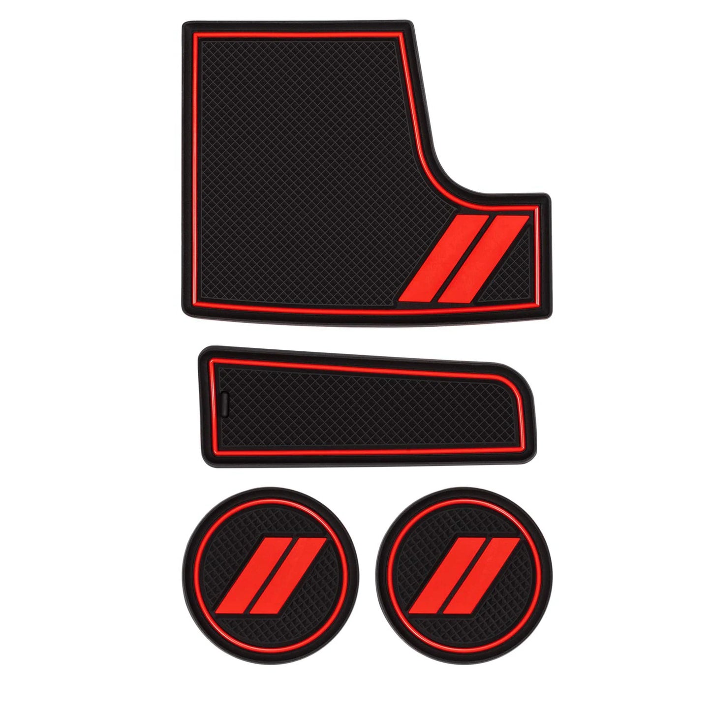 for Dodge Charger 2015-2023 Door Slot Gate Groove Non-slip Pad Mat Water Cup Holder Anti-dust Mat Car Inner Accessory Red White