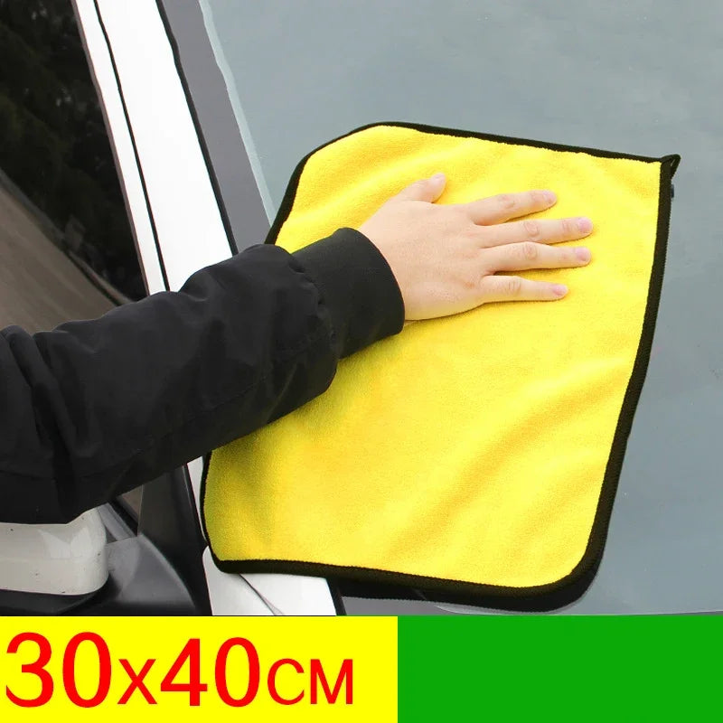 Microfiber Car Cleaning Towels Car Wash Drying Cloth Hemming Microfiber Towel Care Wash Cloth Car Detailing Accessories