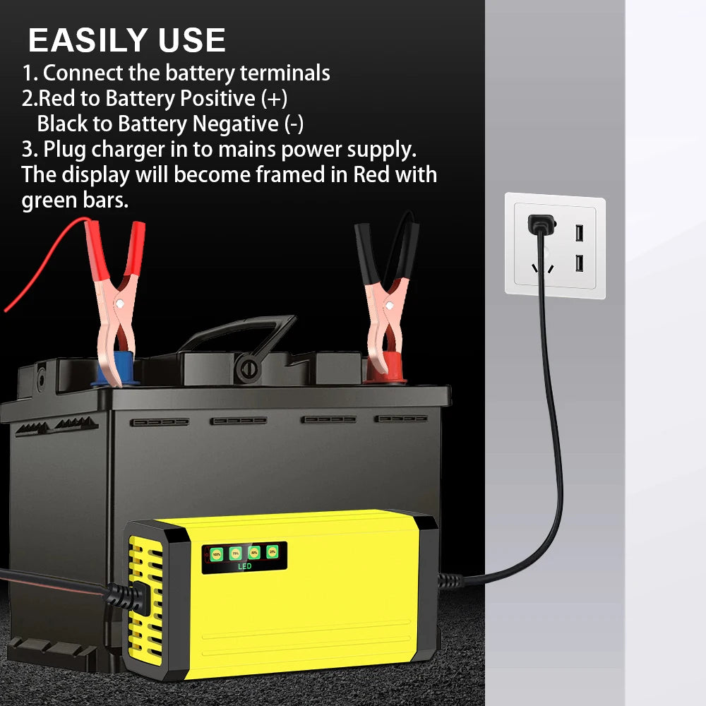 LED Display 220V Power Puls Repair Charger Wet Dry Lead Acid Battery Moto Truck Battery Charger Car Battery Charger 12V 2A