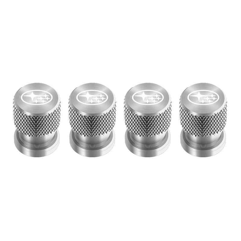 4pcs Metal Car Tire Valve Cap Car Tyre Air Stems Cover For SUBARU Forester Impreza Legacy Outback WRX STI BRZ XV Car Accessories