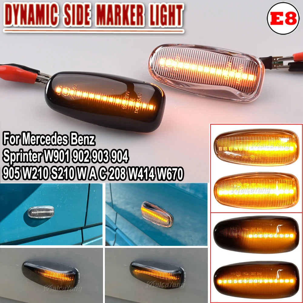 2Pcs/lot Dynamic Side Marker Turn Signal Indicator Light Sequential Blinker For Dodge Sprinter 2003-2006 Volkswagen Lt 1996-2005