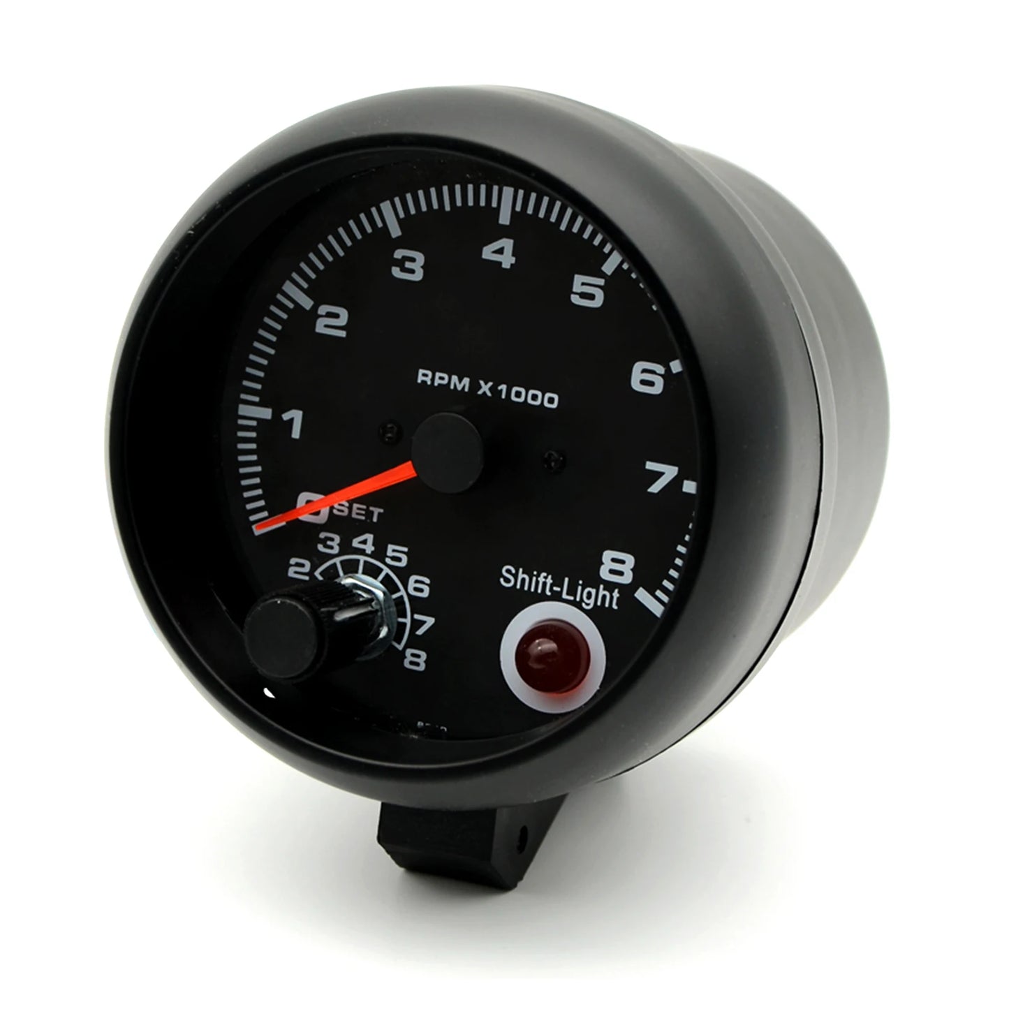 3.75inch Car Universal Black Tachometer Gauge Blue Interior light 0-8000 RPM For 8 7 6 5 4 3 2 1Cylinder Gasoline Vehicles