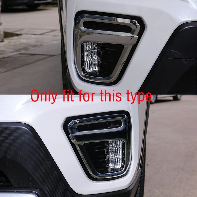 For Subaru Forester SK 2019 2020 2021 Car Front Bumper Fog Light Lamp Frame Cover Foglight Foglamp Trim Cap Hood Lid Bezel