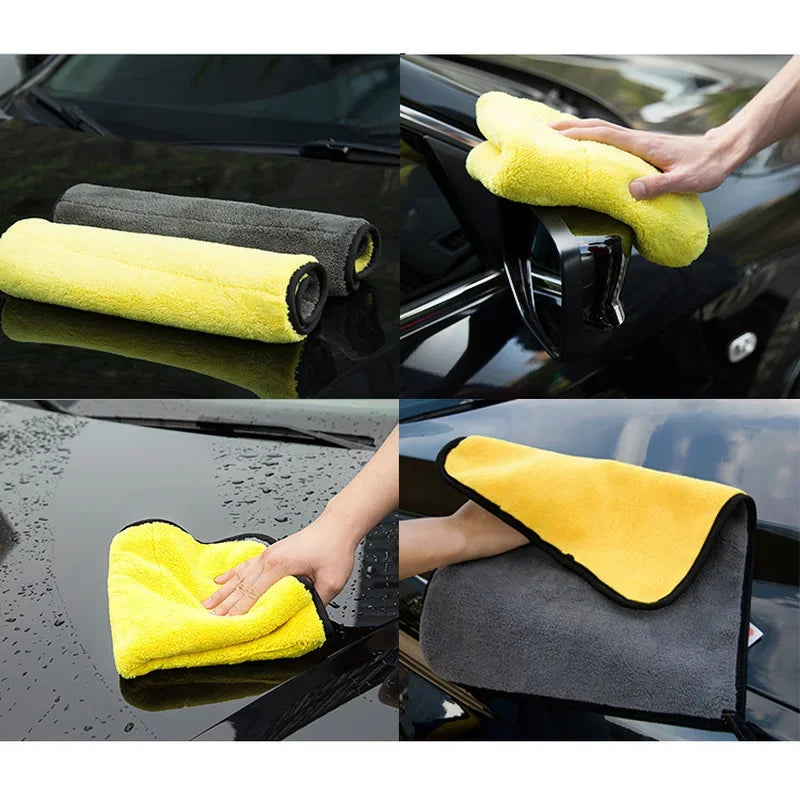 Microfiber Car Cleaning Towels Car Wash Drying Cloth Hemming Microfiber Towel Care Wash Cloth Car Detailing Accessories