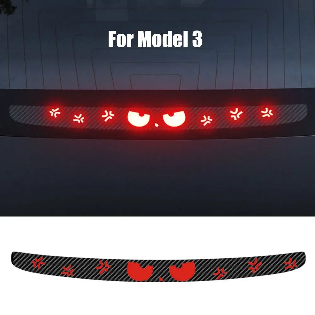 Taillight Sticker for Tesla Model 3 Y High Mounted Brake Light Projection Board Decoration Sticker Car Exterior Decoration 2023