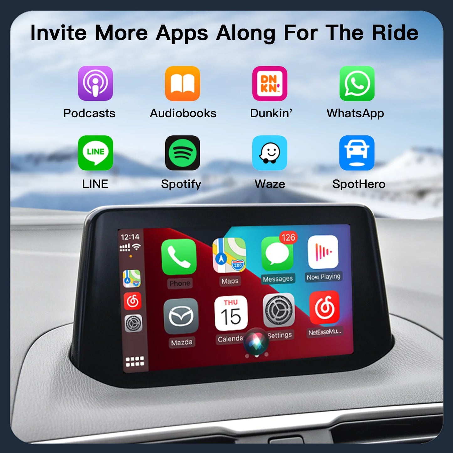 NEW P3 For Wireless Apple CarPlay Android Auto Adapter USB Hub OEM for Retrofit Mazda 2 3 6 CX3 CX5 CX8 CX9 MX5 TK78669U0C Kit