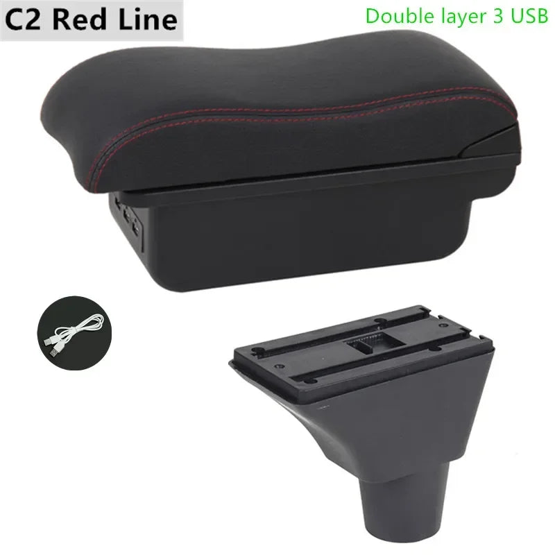 For Honda Civic 7 Generation Armrest Box Central Store Content Car-styling Decoration with Cup Holder USB Accessories