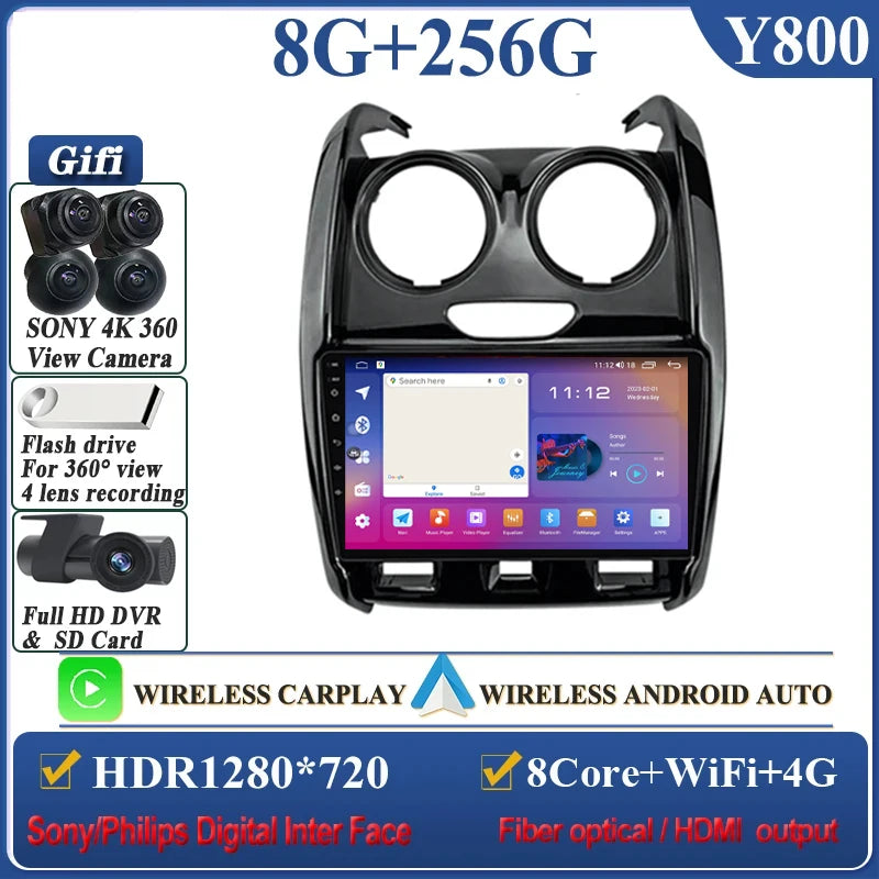 Android Auto For Renault Duster D 2015 2016 2017 2018 2019 2020 Lada Largus 2021 Car Radio Multimedia Player Stereo Navigation