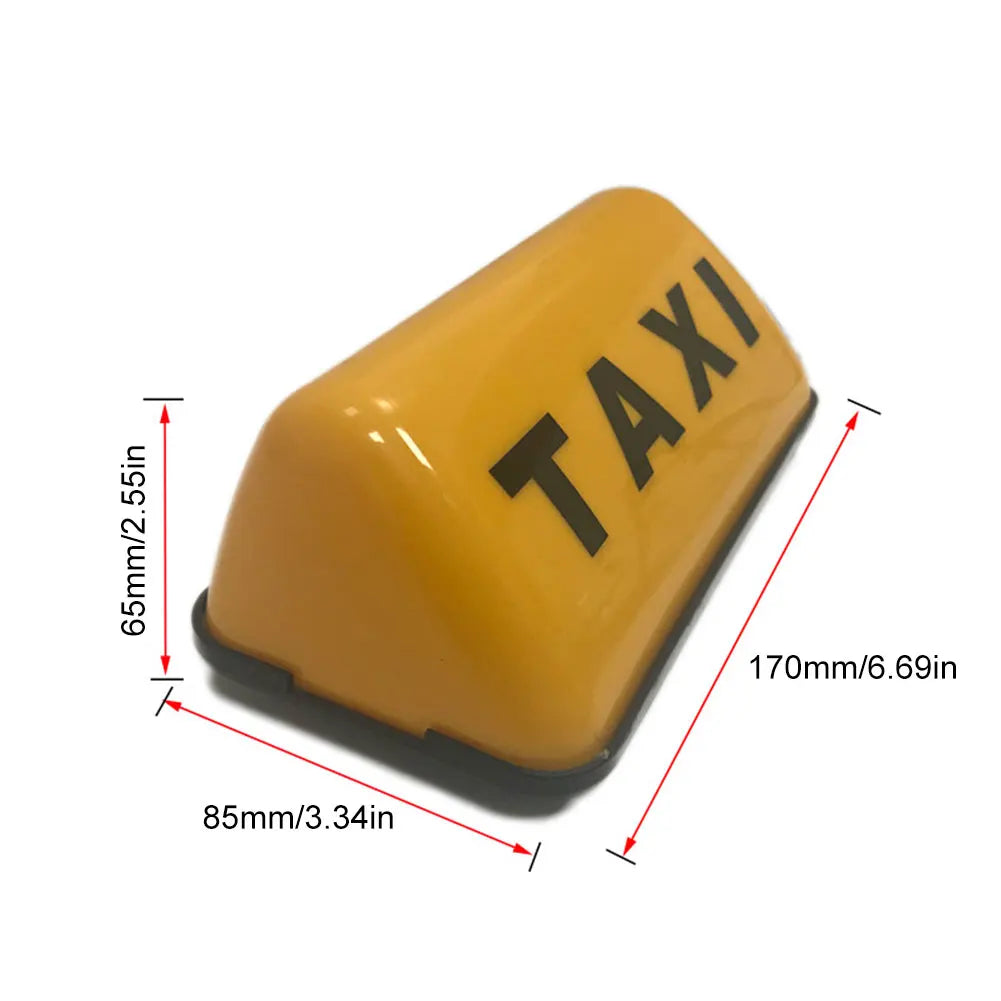12V Fashion Taxi Sign Light with Adhesive Base Taxi Top Light 3W Roof Taxi Sign White/Yellow Taxi Dome Light Super Bright