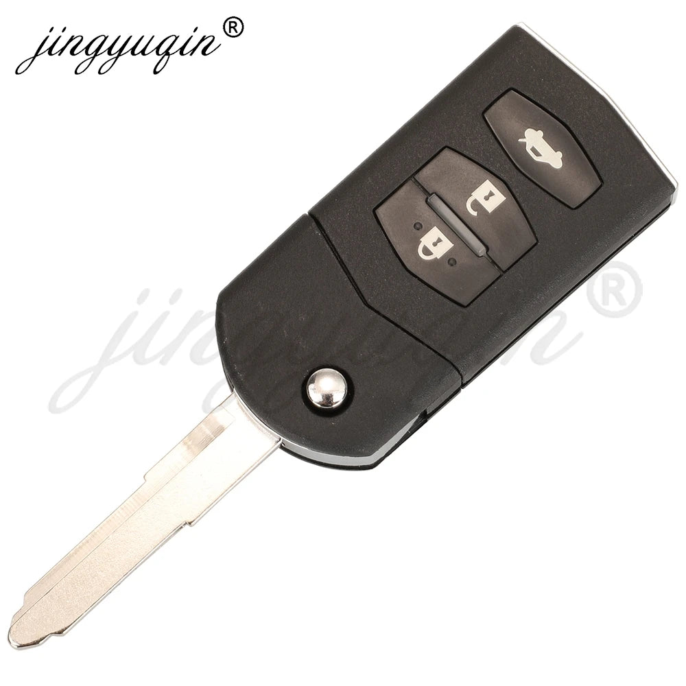 jingyuqin 41521 2/3Buttons Flip Remote Car Key 433MHZ 4D63 Chip For Mazda 3 6 M3 M6 2003-2011 2012+ 41781 Aoto Fob Control