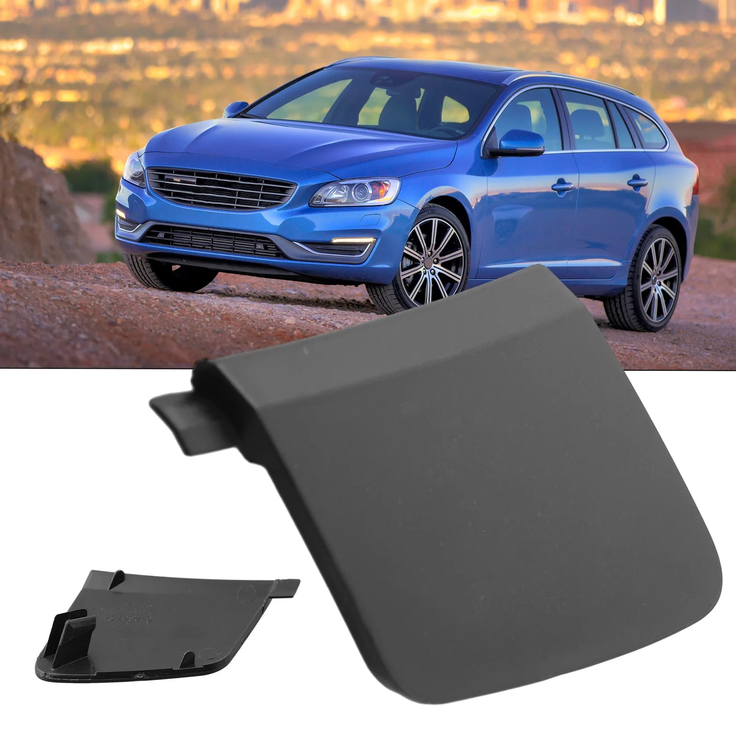 Reliable Protection With Car Rear Bumper Tow Hook Eye Cover Cap For Volvo V40 2013 2016 OEM Part Number 39814200