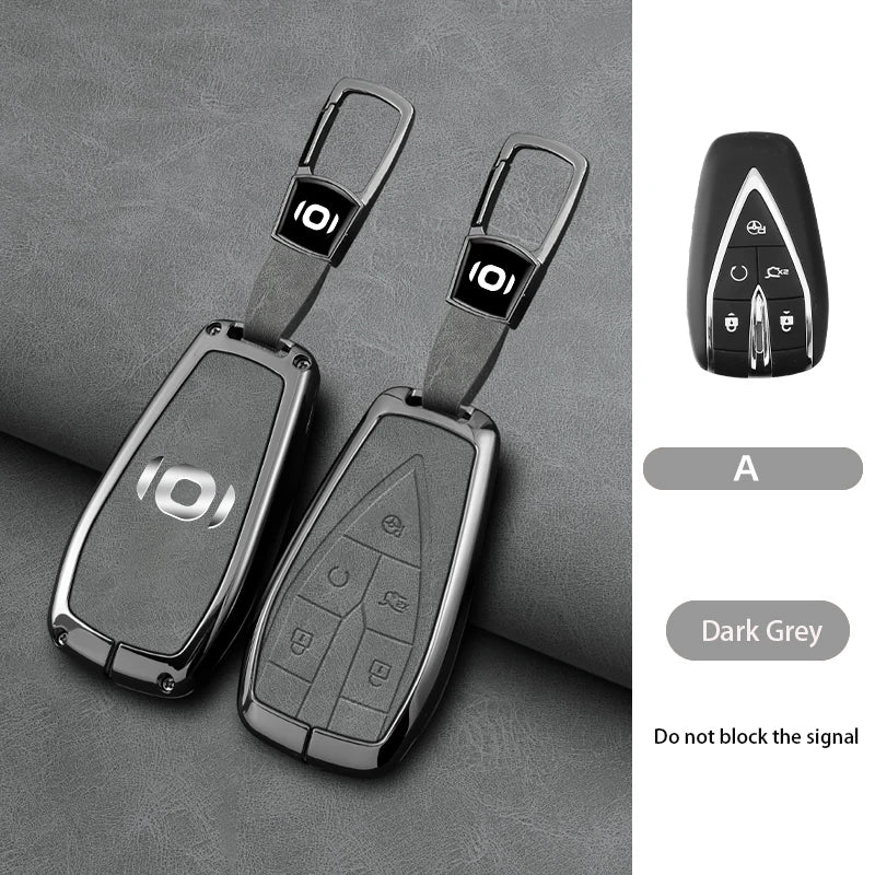Zinc Alloy For Changan Qiyuan A05 Key Sleeve Q05 A07 Full Package A06 Shell E07 Buckle Simple Alcantara Auto Interior Accessorie