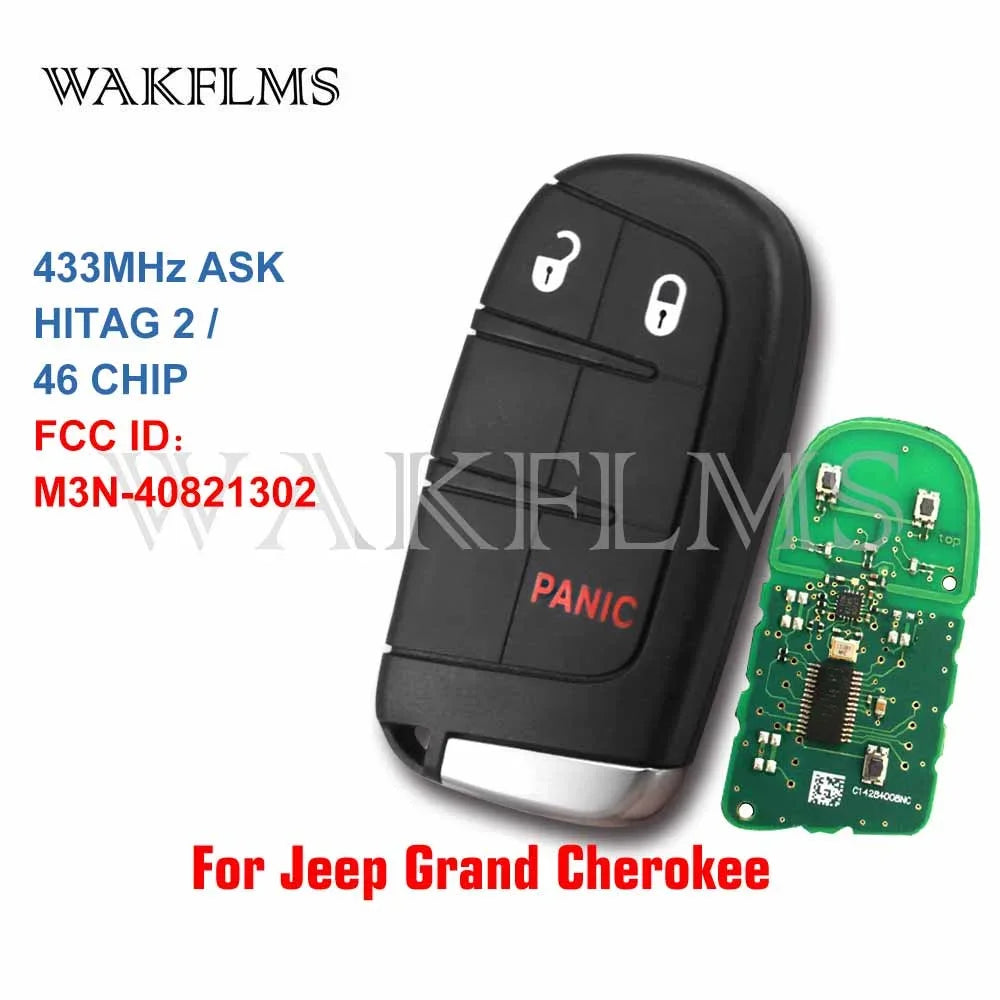 Smart Remote Car Key Fob 433MHz ID46 Chip 2014 2015 2016 2017 2018 2019 2020 For Jeep Grand Cherokee M3N-40821302