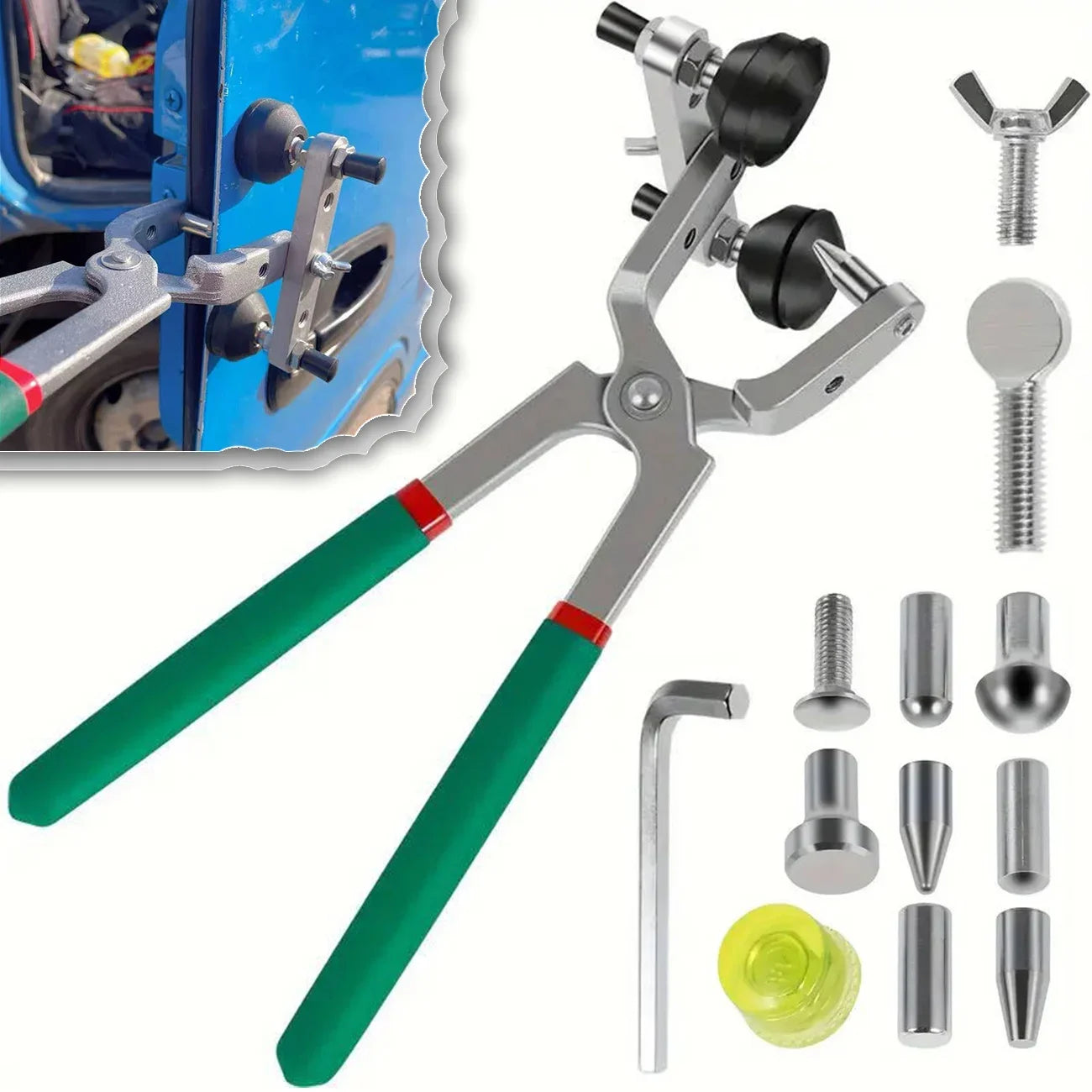 Car Edge Repair Paintless Dent Puller Crimping Pliers Hood Door Edge Clip Kit Edge Trimming Pliers Flat Hole Caliper Tools Clip
