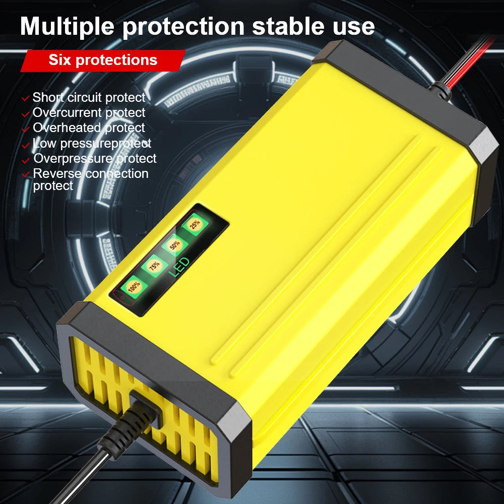 LED Display 220V Power Puls Repair Charger Wet Dry Lead Acid Battery Moto Truck Battery Charger Car Battery Charger 12V 2A
