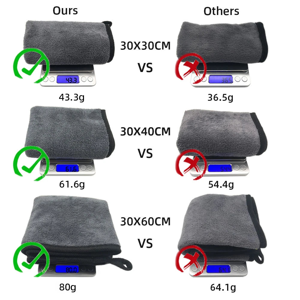 Microfiber Towel Car Microfiber Cloth Wash Towel Microfiber Cleaning Cloth Car Wash Drying Towel Auto Detailing