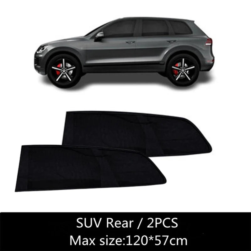 1/2pcs Car Sun Shade Auto UV Protect Curtain Cover Mesh Covers Front Rear Side Car Mosquito Net SUV Window Mesh Sunshade Nets