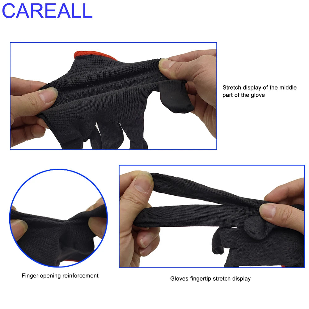CAREALL 12 Pairs Wrap Gloves Window Film Tint Vinyl Applicator Tool Anti-Static Auto Nylon Labour Work Gloves