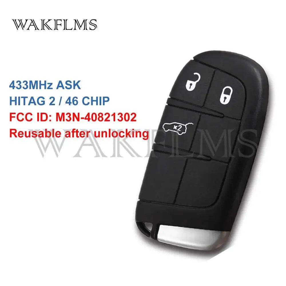 Smart Remote Car Key Fob 433MHz ID46 Chip 2014 2015 2016 2017 2018 2019 2020 For Jeep Grand Cherokee M3N-40821302