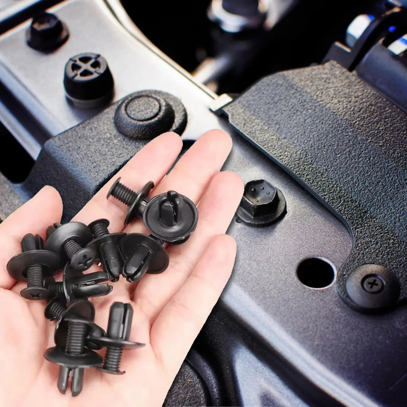 100Pcs Box / Bag Buckle Automotive Bumper Universal Clips Plastic Rivets Fasteners Push Retainer Kit Car Push Pin Rivets Repair