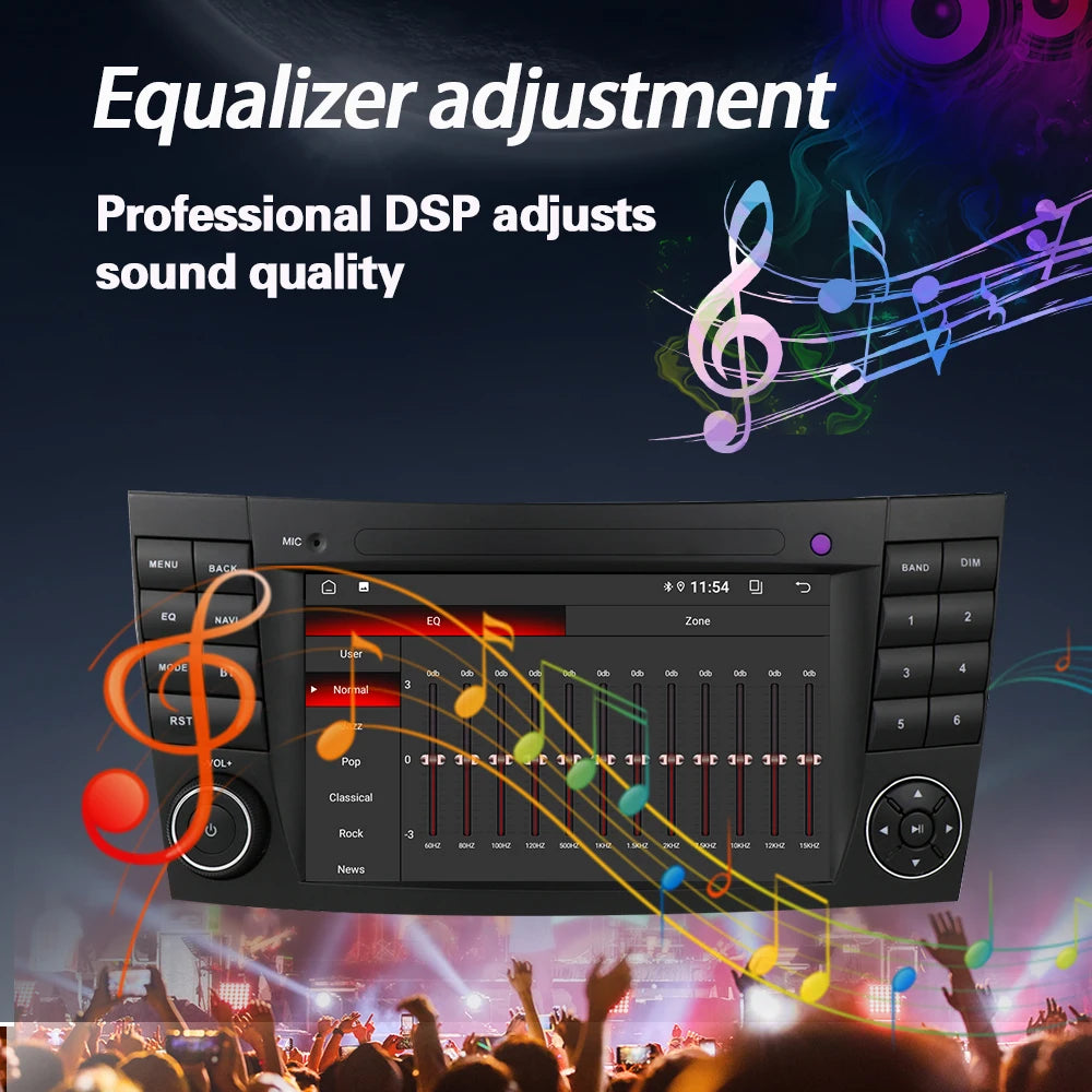 LELV 7inch Touch Screen MP3 Car Multimedia For Benz E-Class W211 2002-2008 Android Radio carplay