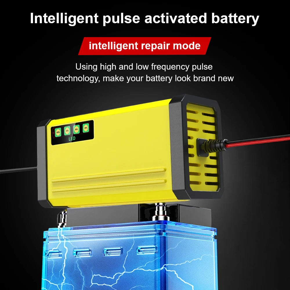 LED Display 220V Power Puls Repair Charger Wet Dry Lead Acid Battery Moto Truck Battery Charger Car Battery Charger 12V 2A