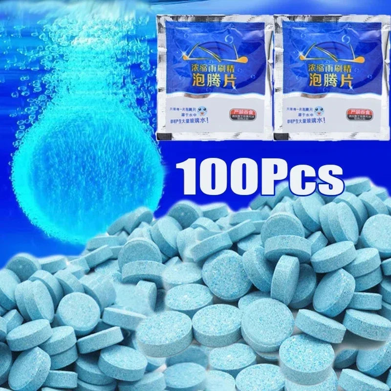 Car Windshield Glass Concentrated Washer Tablets Car Effervescent Washer Fluid Wiper Glass Solid Cleaning Tablets for Car Window