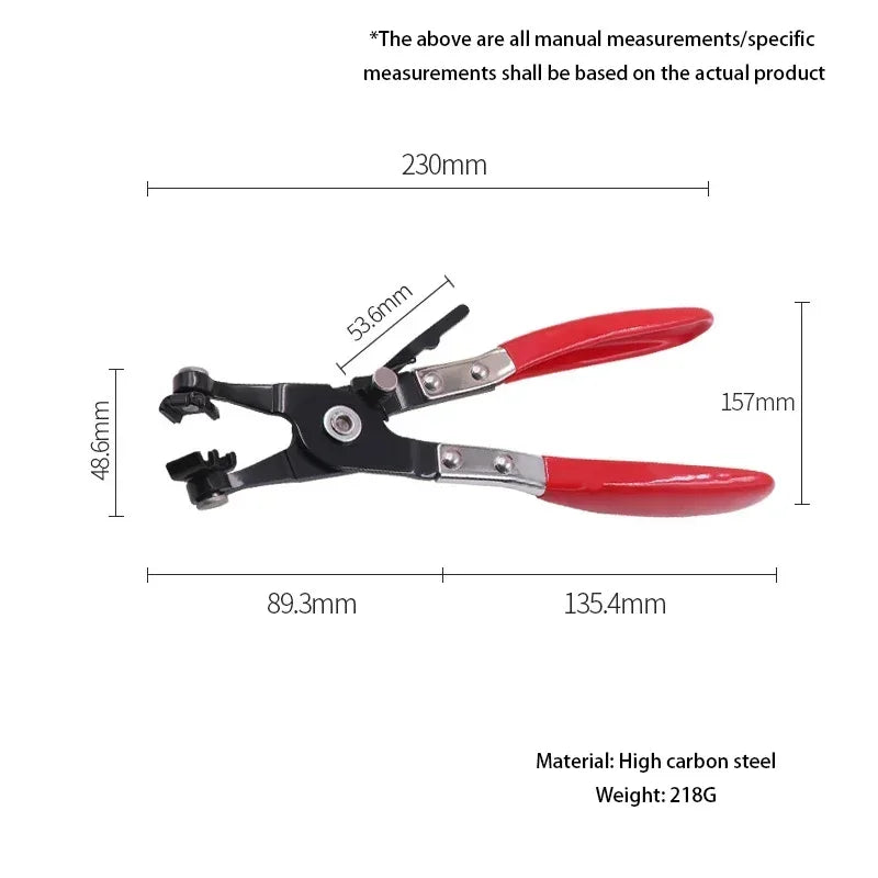 9pcs Wire Long Reach Hose Clamp Pliers Set Fuel Oil Water Hose Auto Tools,Hose Clamp Pliers for Fuel Oil & Water Hoses,Red