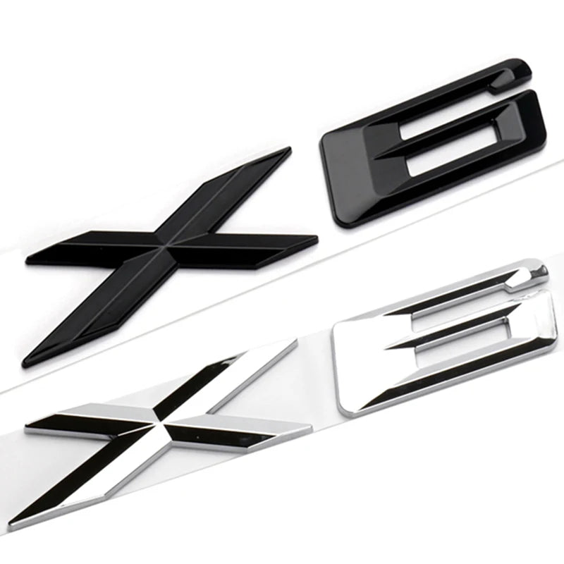 3D ABS Black Chrome Letters For Cars Rear Trunk Emblem Badge For X6 E71 F16 E72 G06 Stickers Lettering Accessories