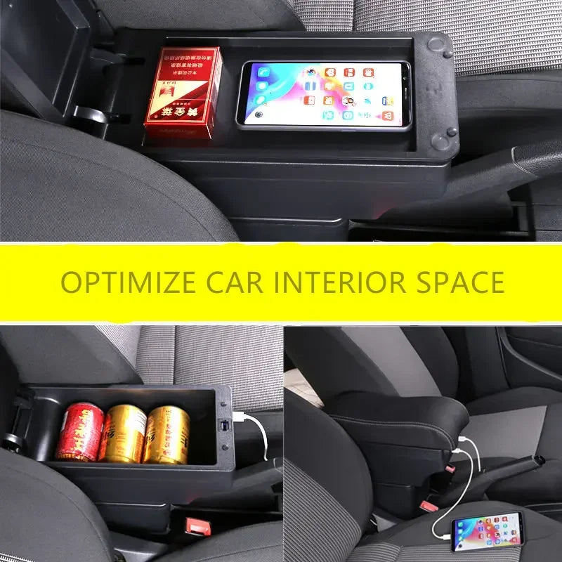 For Honda Civic 7 Generation Armrest Box Central Store Content Car-styling Decoration with Cup Holder USB Accessories