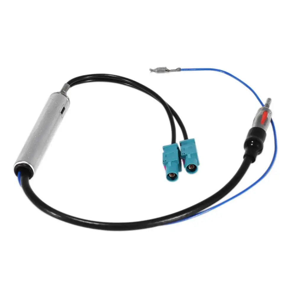 Car Special Radio Antenna AM/FM Audio Radio Signal Amplifier Dual Fakra RF Radio Antenna Aerial Adapter For AUDI 18.1'
