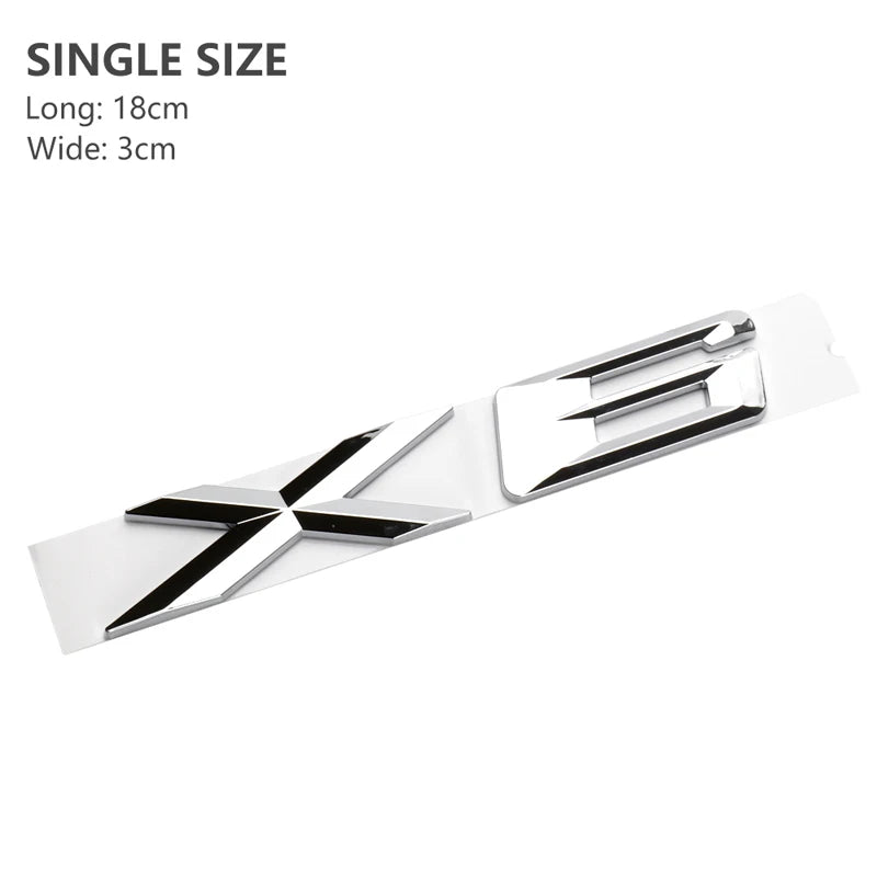 3D ABS Black Chrome Letters For Cars Rear Trunk Emblem Badge For X6 E71 F16 E72 G06 Stickers Lettering Accessories