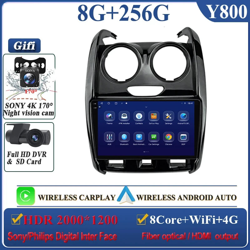 Android Auto For Renault Duster D 2015 2016 2017 2018 2019 2020 Lada Largus 2021 Car Radio Multimedia Player Stereo Navigation