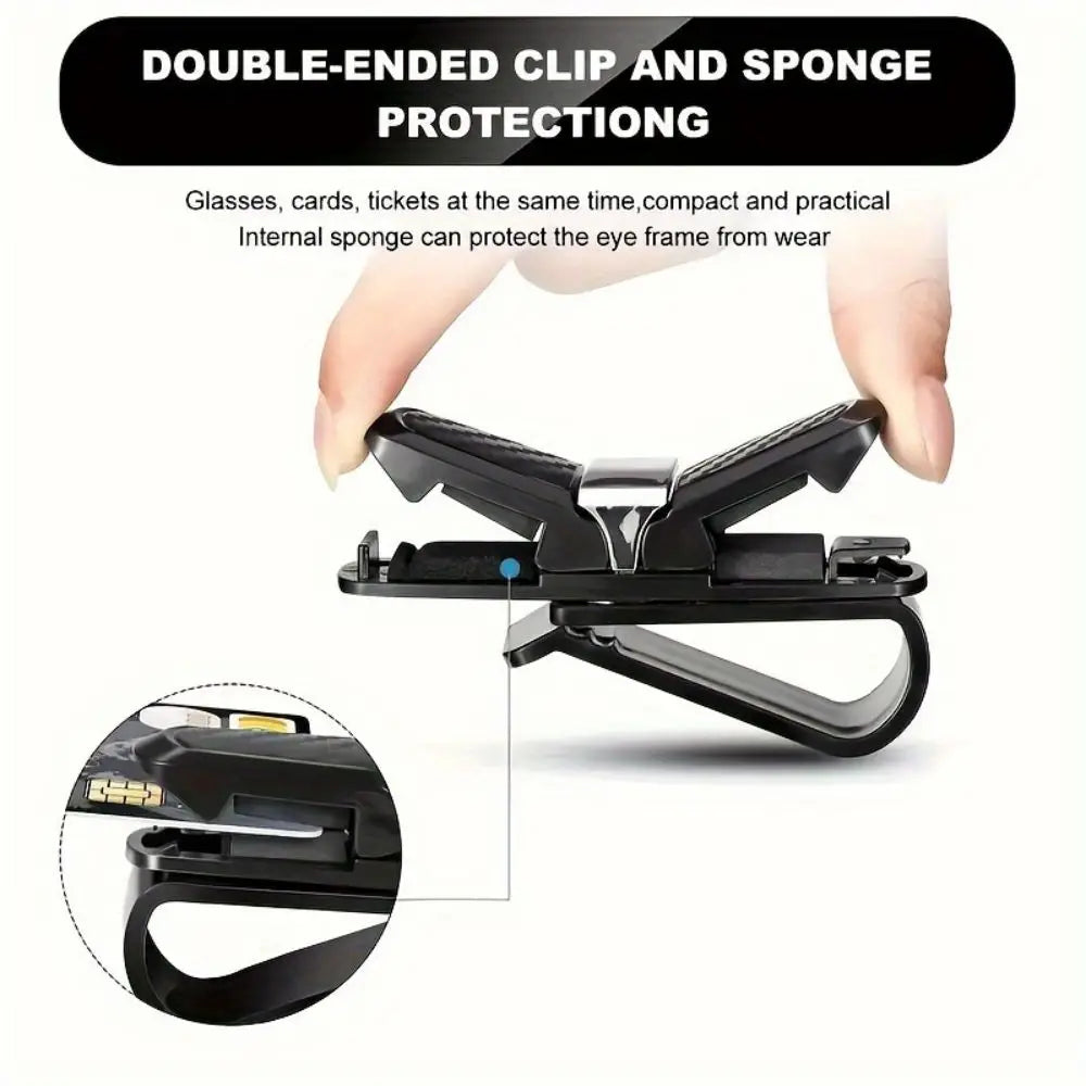 Car Glasses Case Universal Car Sun Visor Glasses Holder Sunglasses Clip Card Ticket Eyeglasses Holder Auto Interior Accessories