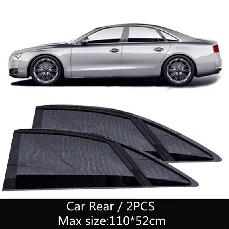 1/2pcs Car Sun Shade Auto UV Protect Curtain Cover Mesh Covers Front Rear Side Car Mosquito Net SUV Window Mesh Sunshade Nets