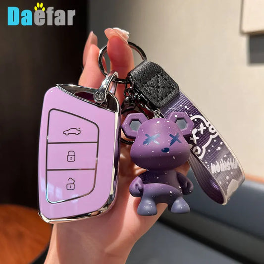 TPU Car Key Cover Case Fob for JAC JIAYUE J7 A5 X4 X7 IC5 IEV7S S3 T8 Refine S4 S7 M6 E20x E40x Protector Keychain Accessories