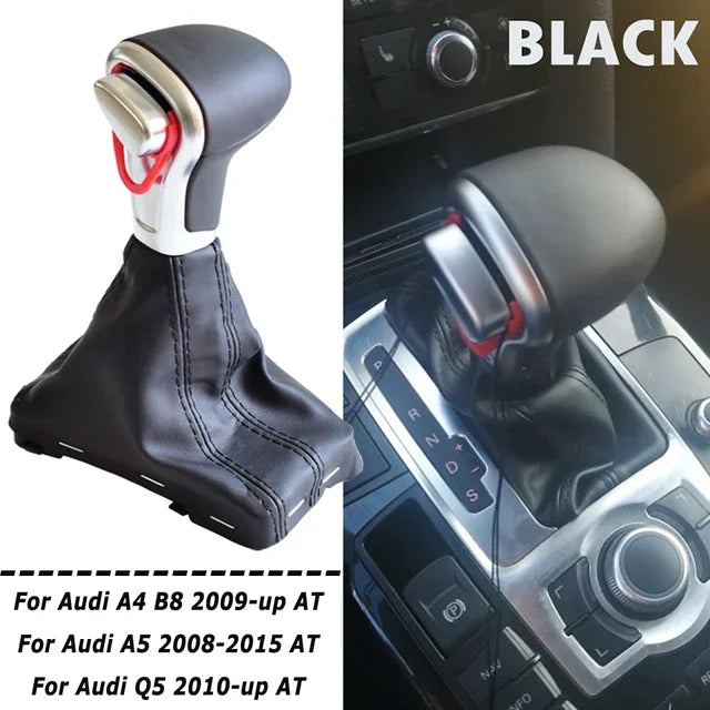 For Audi A4 B8 2009-up/A5 2008-up/Q5 2009-2015/A6 C6 2006-2011/A6L C7 2012-2018 car Leather GEAR Shift Knob shift knobs
