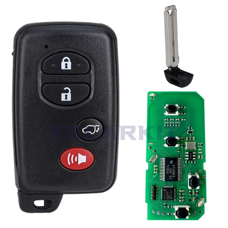 Car Smart Remote Key For Toyota Land Cruiser Prado Camry Crown Aurion LC200 A433 F433 Car Smart Key Fob Car Key 4D Chip 433Mhz
