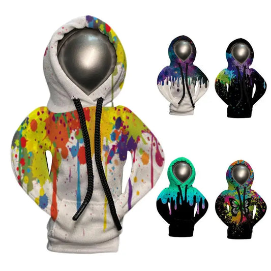 Creative Gear Shift Cover Car Gear 3d colorful print mini hoodie Cover Manual Automatic Universal Car Shift Lever Interior Decor